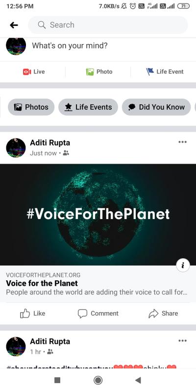 voice for the planet