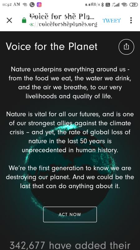 Challenge#VoiceForThePlanet