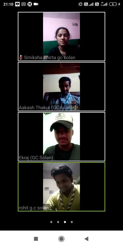 8th virtual group meeting by rovers rangers GC Solan 