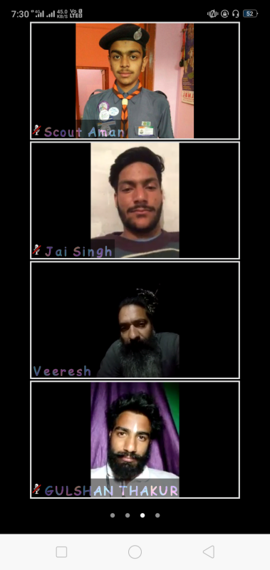 virtual crew meeting of our crew