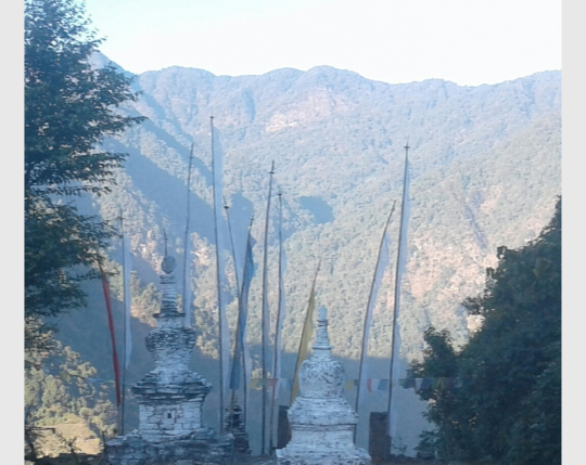 White Washing of Stupa(chorten)