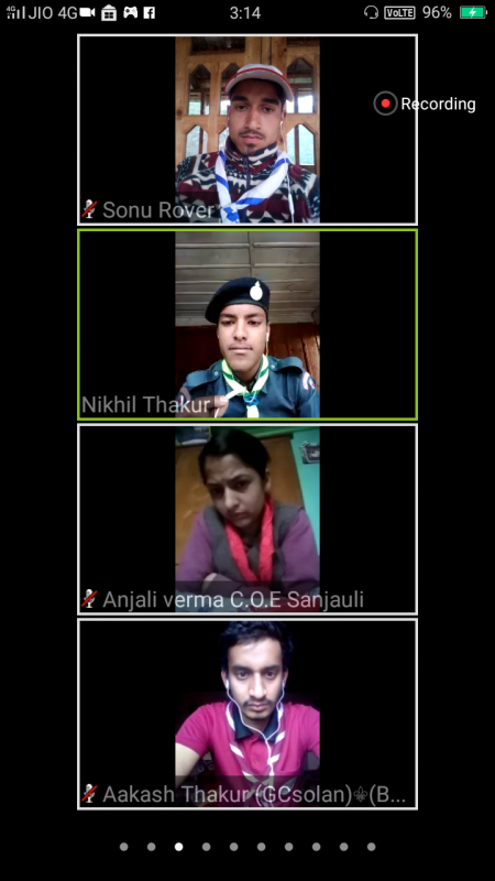 Virtual meeting whit the rover and rangers of BSGHP