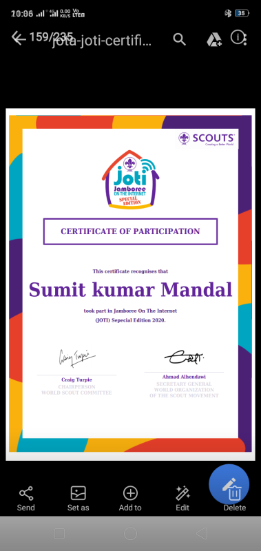 Digital scouting guiding , challenge 1-# Special JOTI,3-5 April 2020.