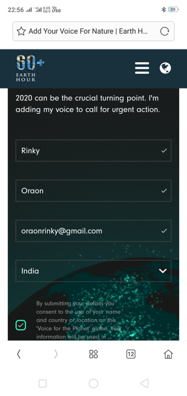 Challenge 1 – #Voice for the Planet