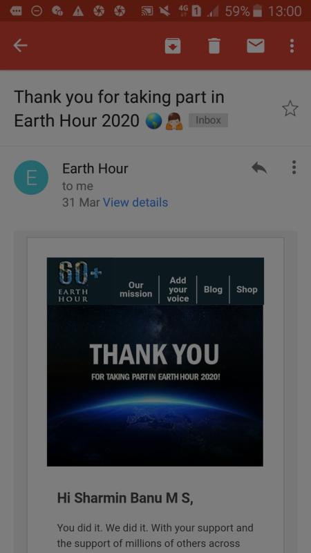  "VOICE  FOR THE PLANET" :[(C) Earth Hour] : Project Sankalp : Challenge (1): Bharat Scouts and Guides District Association Udupi. Karnataka State, India.