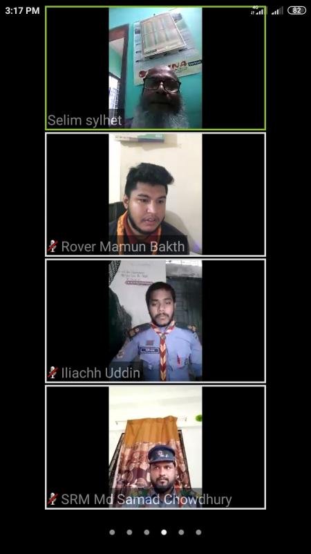 জেলা রোভারের আয়োজনে প্রথম অনলাইন মিটিং 