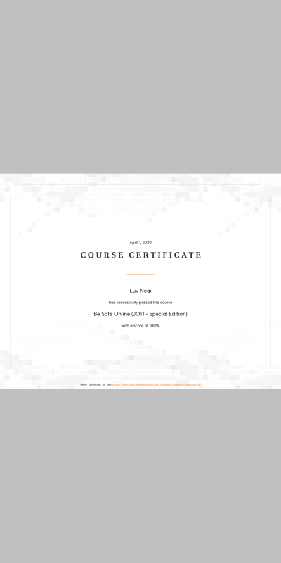 Be Safe online Course