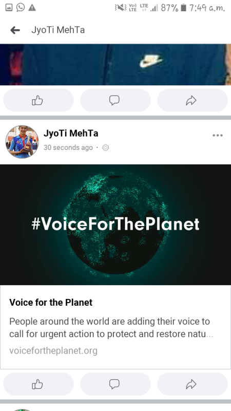 #VoiceForThePlanet 