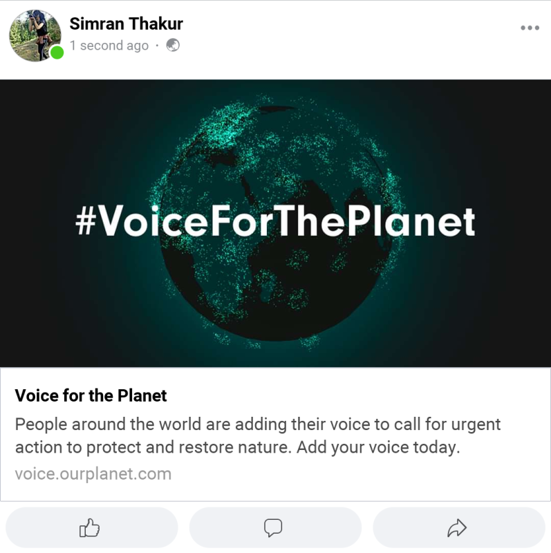 #VoiceForThePlanet

