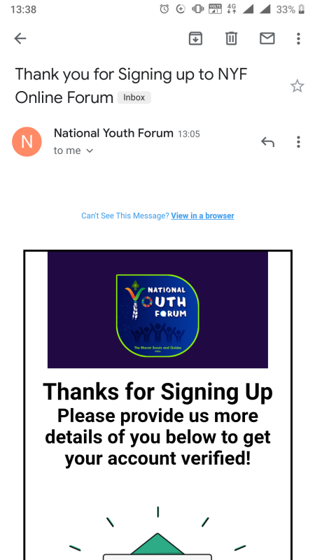 Virtual National Youth Forum particiapated as delegate.