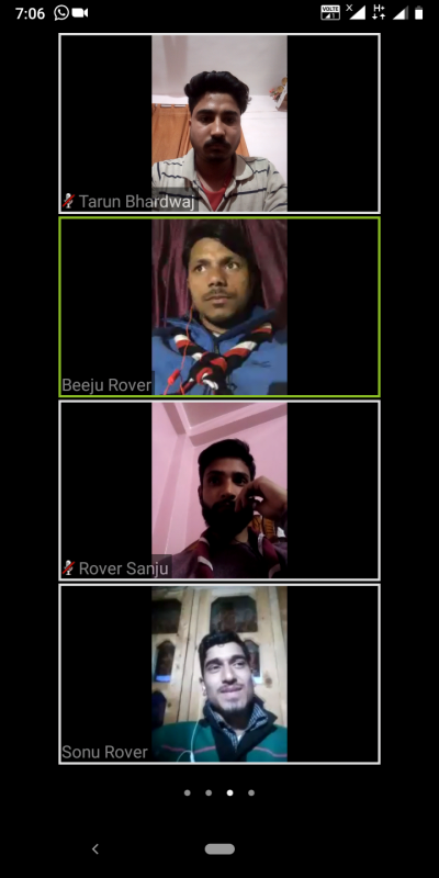 virtual meeting with our crew (snow land rover open crew)