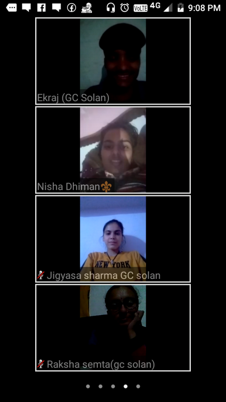 4th group virtual meeting of GC SOLAN