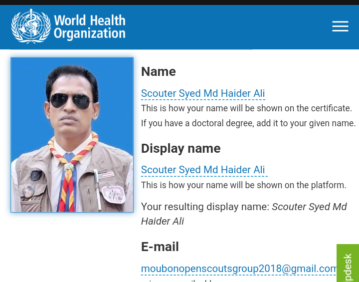 Online Covid-19 Awearness Training Project 