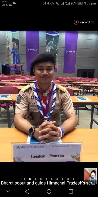 virtula meeting  nd our cllg  presentation on the topic (scouts fight against corona virus)