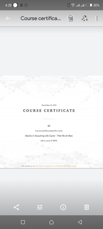 Adult in scouting life cycle - the life of alex