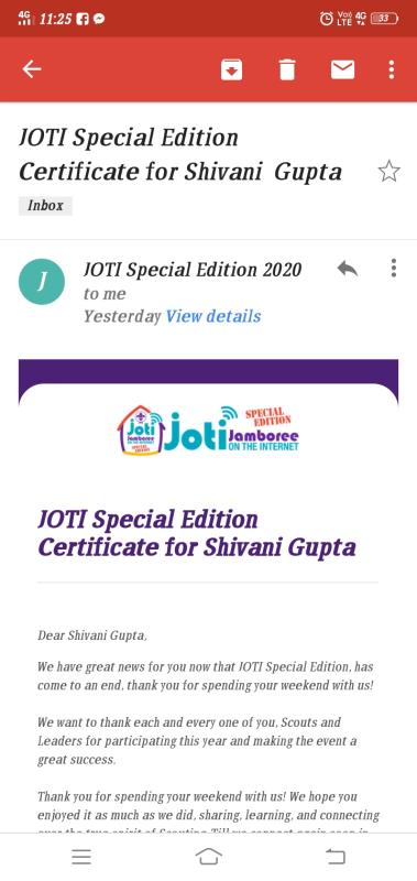 point D digital scouting guiding  , challenge 1. special joti