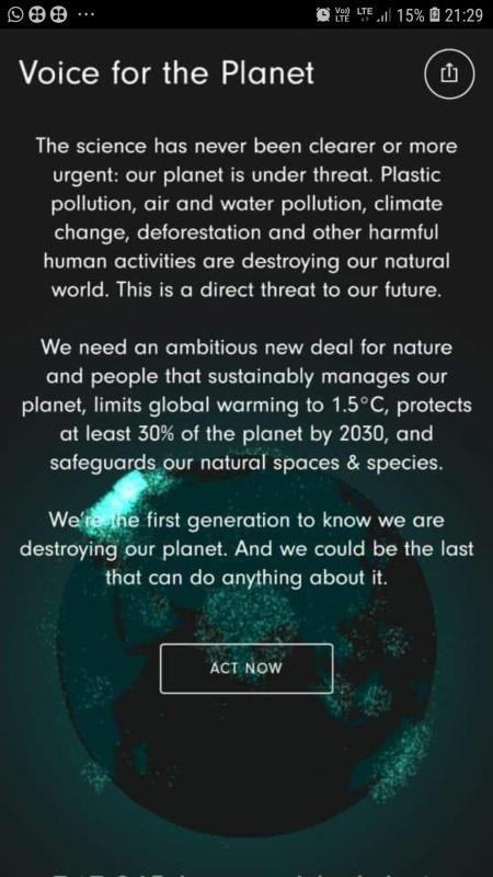 SANKLAP
Day-26
To create a better tomorrow
 
[C]Earth hour

#Stayathomecansavelives
 
Challenge accepted and done 

 Challenge 1: Voice for the Planet

I pledge to Ask my government leaders to protect nature

