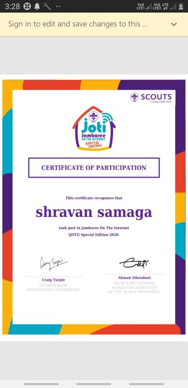 I 
CHALLENGE D:- DIGITAL SCOUTING GUIDING:- Challenge 1-# specialjoti