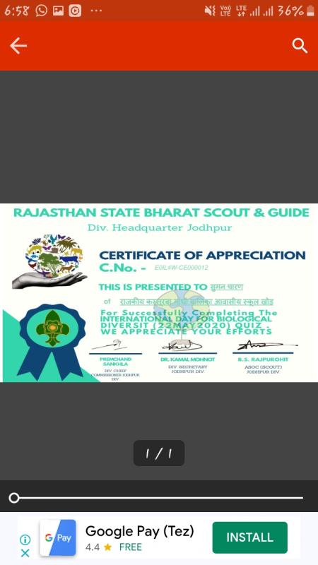 INTERNATIONAL DAY FOR BIODIVERCITY 22 MAY 2020 QUIZ