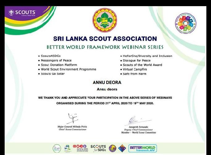 International Webiners" #Better World Framework Series