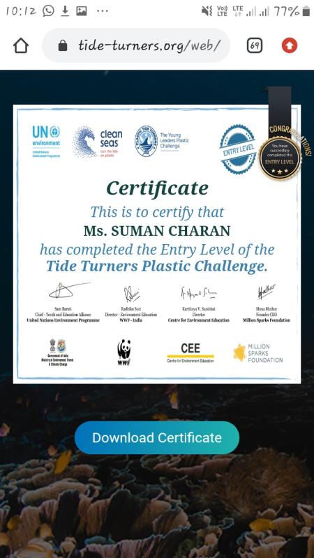  UDAN# BSG#GROUP(A)#PEASE AND PROSPERITY$CHALLENGE( 5)# TIDE TURNER PLASTIC CHELLENGE