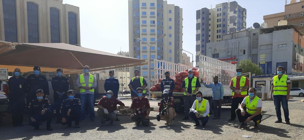 المساهمة في توزيع السلال الغذائية