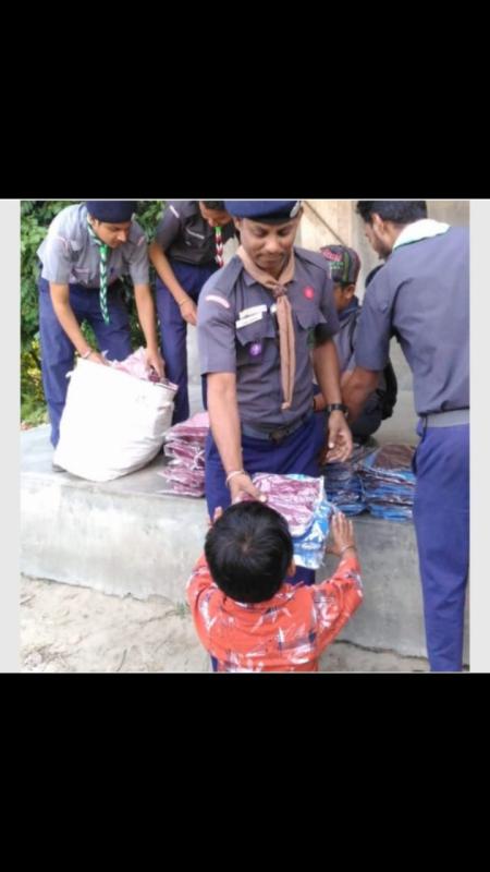 Cloths distribution to the needy childens