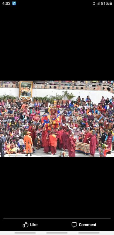 crowed controlling during chukka tshechu