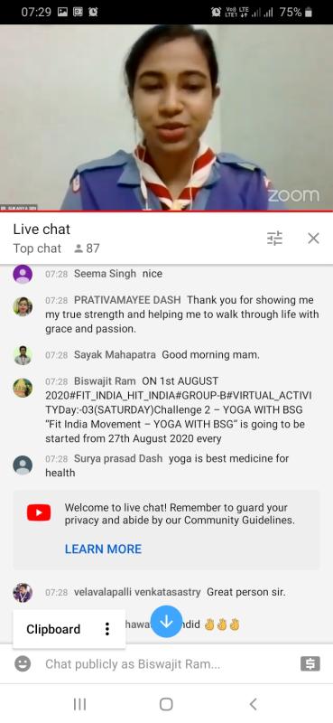 CG:-02(YOGA WITH BSG)01/09/2020