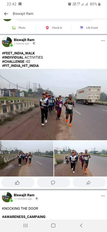 FEET INDIA WALK(2km×30day)