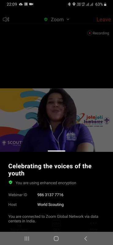  "Celebrating the voices of the youth".
