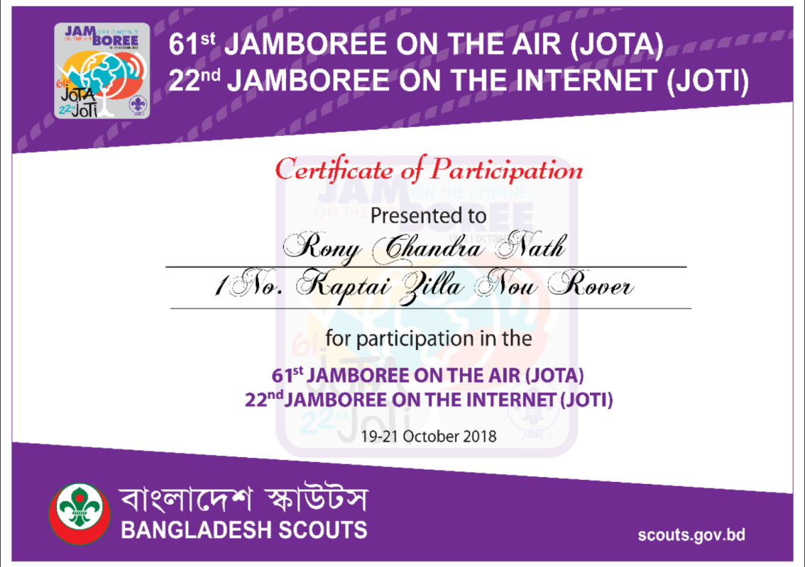 61th JOTA & 22nd JOTI - 2018