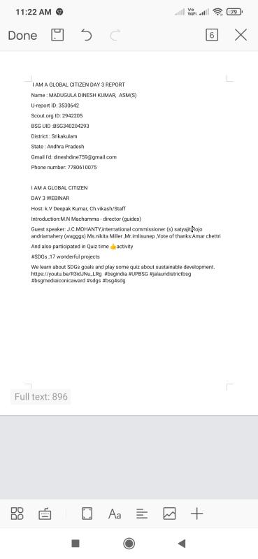 I am global citizen day 3 report