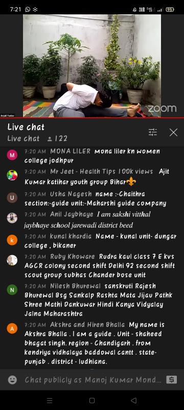 Bsg online YouTube yoga class. Episode number 133