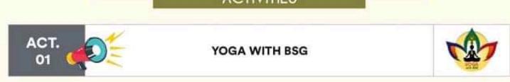 Sankalp project, Activity-1 (YOGA WITH BSG)