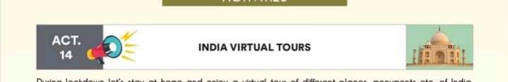 Sankalp project, Activity-14(INDIA VIRTUAL TOURS)