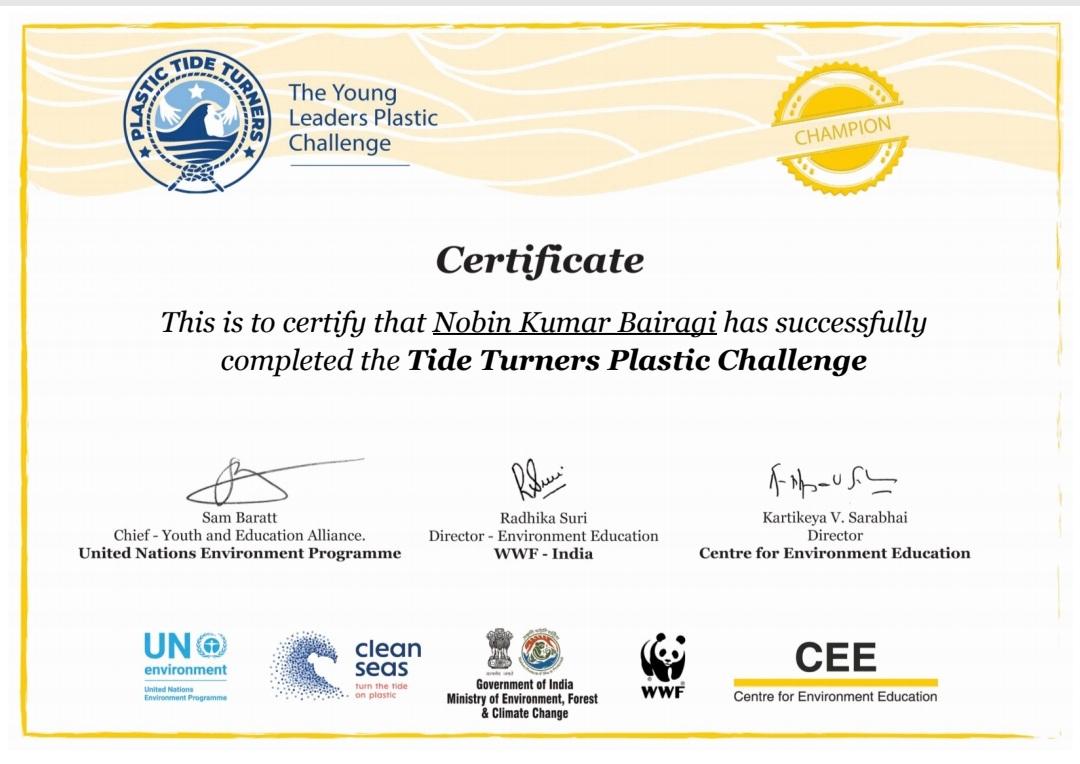  TIDE TURNERS PLASTIC CHALLANGE 
