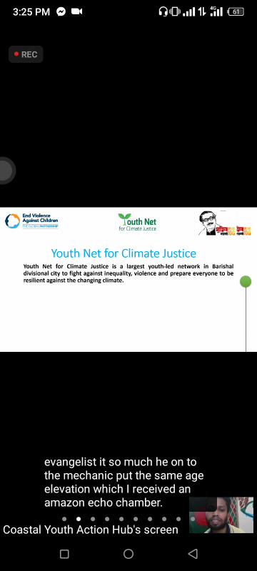 Youth Net এর জলবায়ু পরিবর্তন জুম ক্লাউড মিটিং এর মাধ্যমে কর্মশালা অনুষ্ঠিত