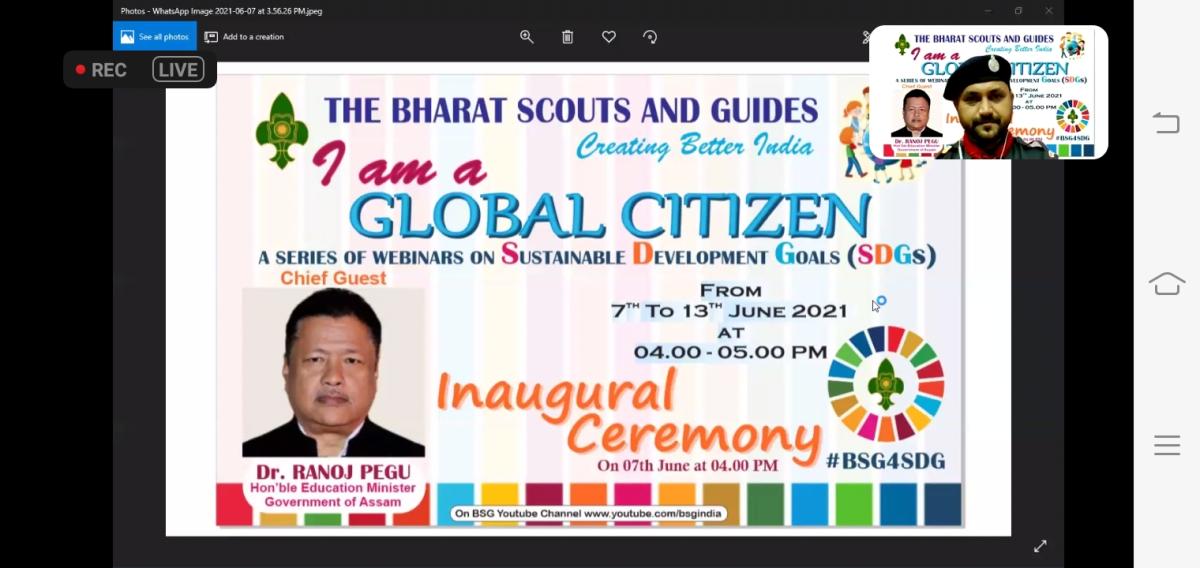 Day 1,Inaugural ceremony of the webinar series conducted by BSGindia, on SDGgoals.##BSGindia ##bsg4sdgs
