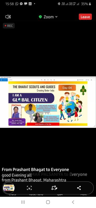 I'm a Global Citizen on SDGs- A Series of Webinar , Day-4
