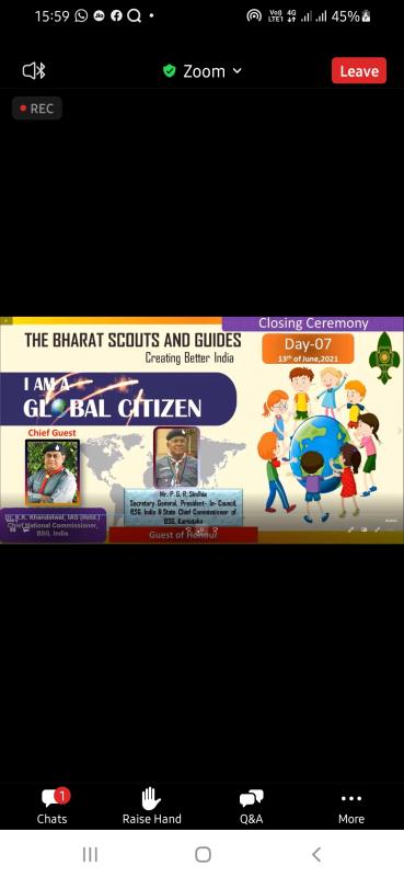 Valedictory of the Series of webinar on I'm a global Citizen