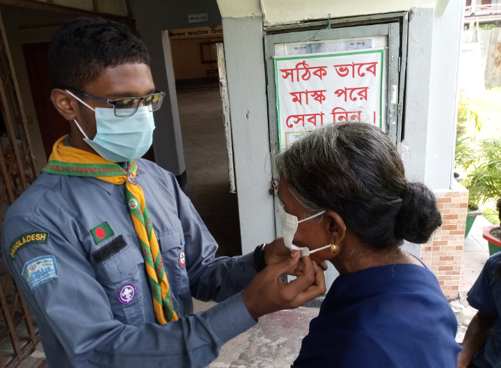 Mask giving and creating awarness about 'Corona Virus'.