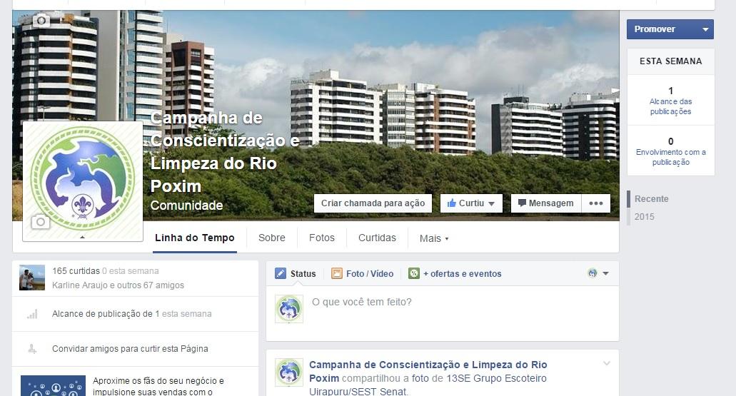 Campanha de conscientização e limpeza do Rio Poxim