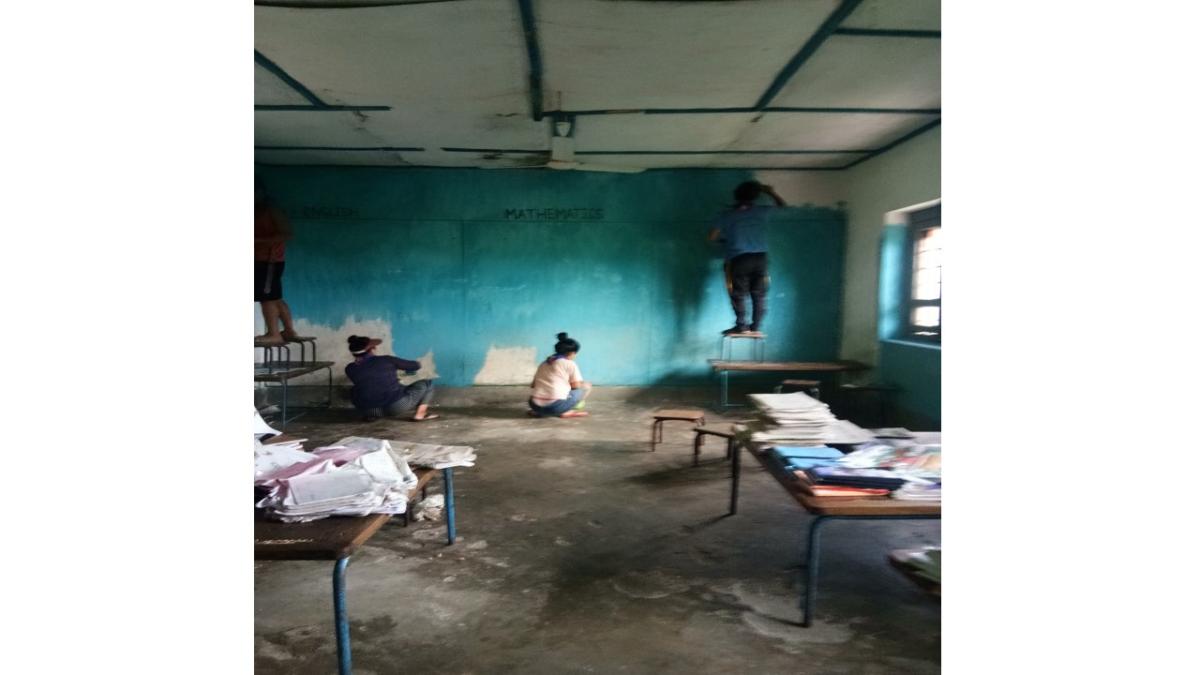 School White Washing and Inner Walls Painting