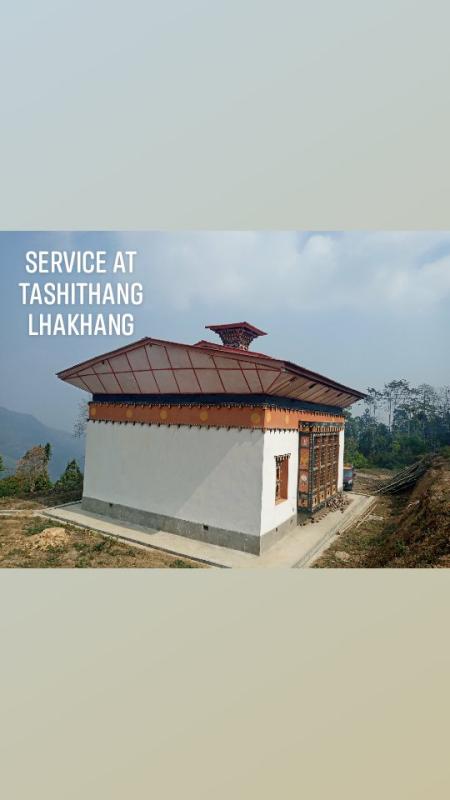 Service at Renovation of Tashithang Lhakhang