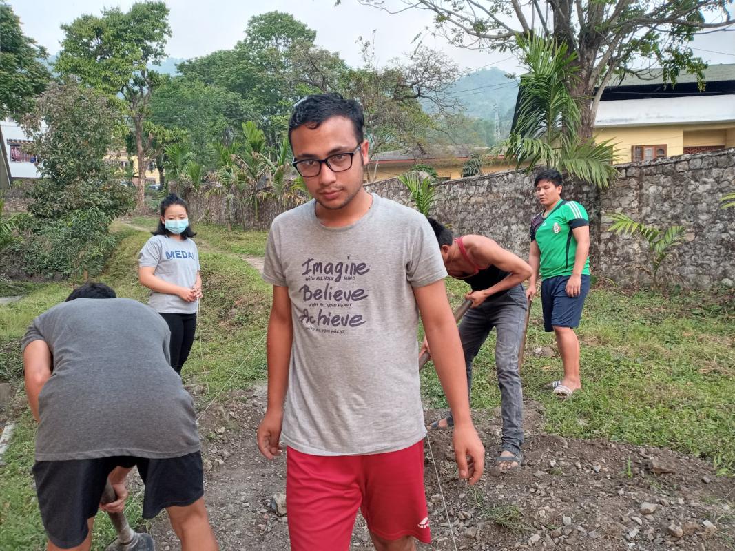 Preparation of footpath 