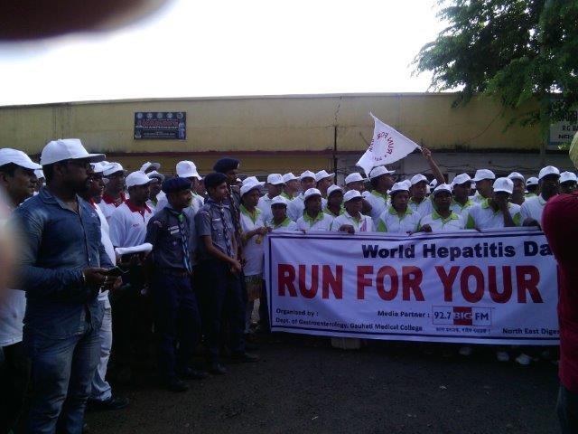 The Bharat Scouts & Guides, Rovers of Assam State conducting World Hepatitis Day on 28.07.2015