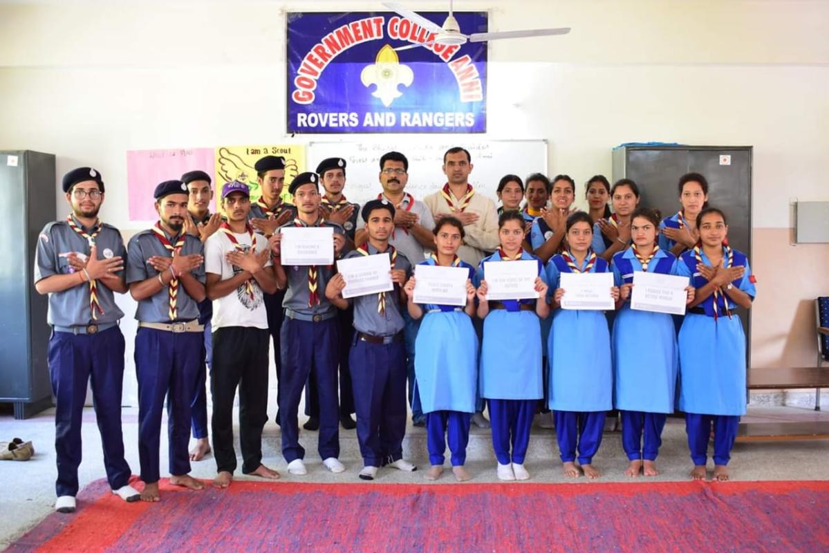 Peace Day celebration by Scouts and Guide. 