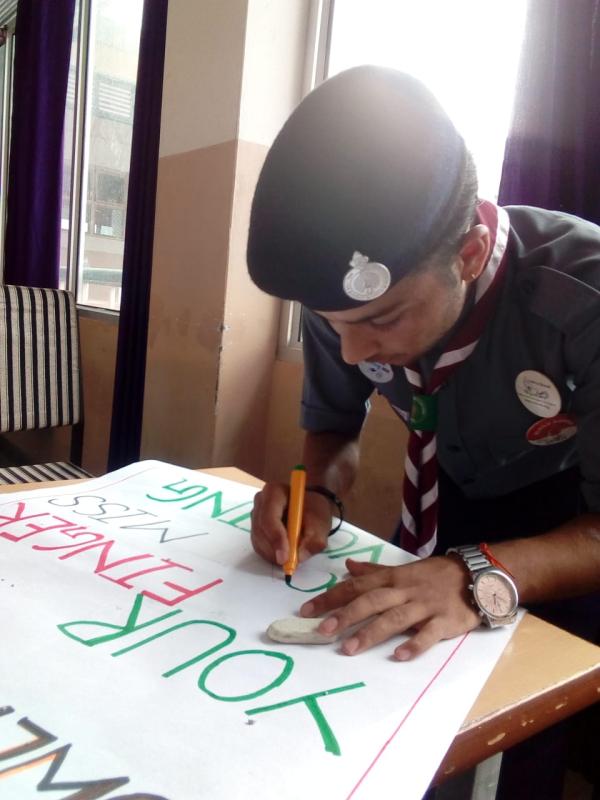 Poster Making to aware people about  on Importance of Voting.