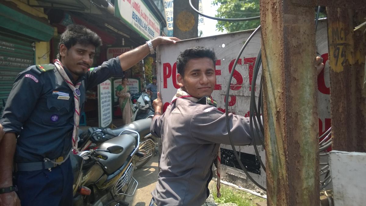 Ksbsg Town Cleaning Program; part of Gandhi Jayathi 